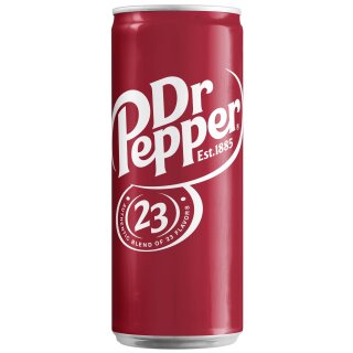 Dr. Pepper 24x0,33L Ds. sleek Export 100 Trays/Palette