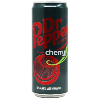Dr. Pepper Cherry 24x0,33L Sleek Cans Export 108 Trays / Pal.