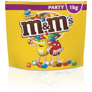 M&M Peanuts 7 x 1kg Party Bag